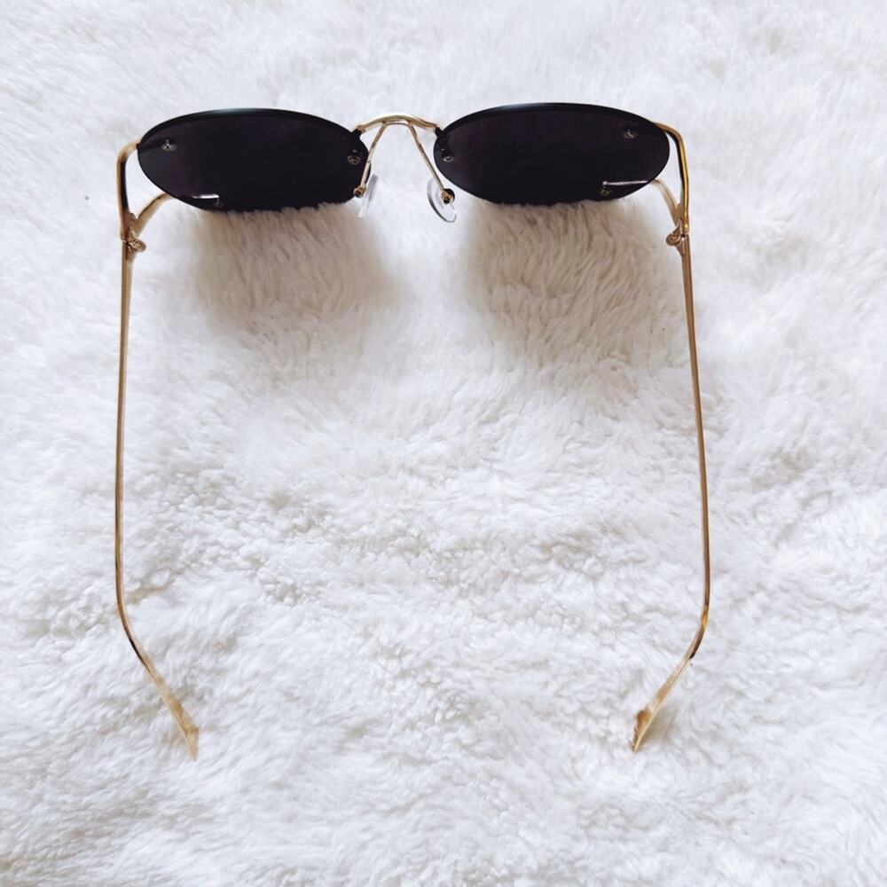 Ruth Black Round Metal Sunglasses - Picture 8 of 11